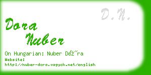 dora nuber business card